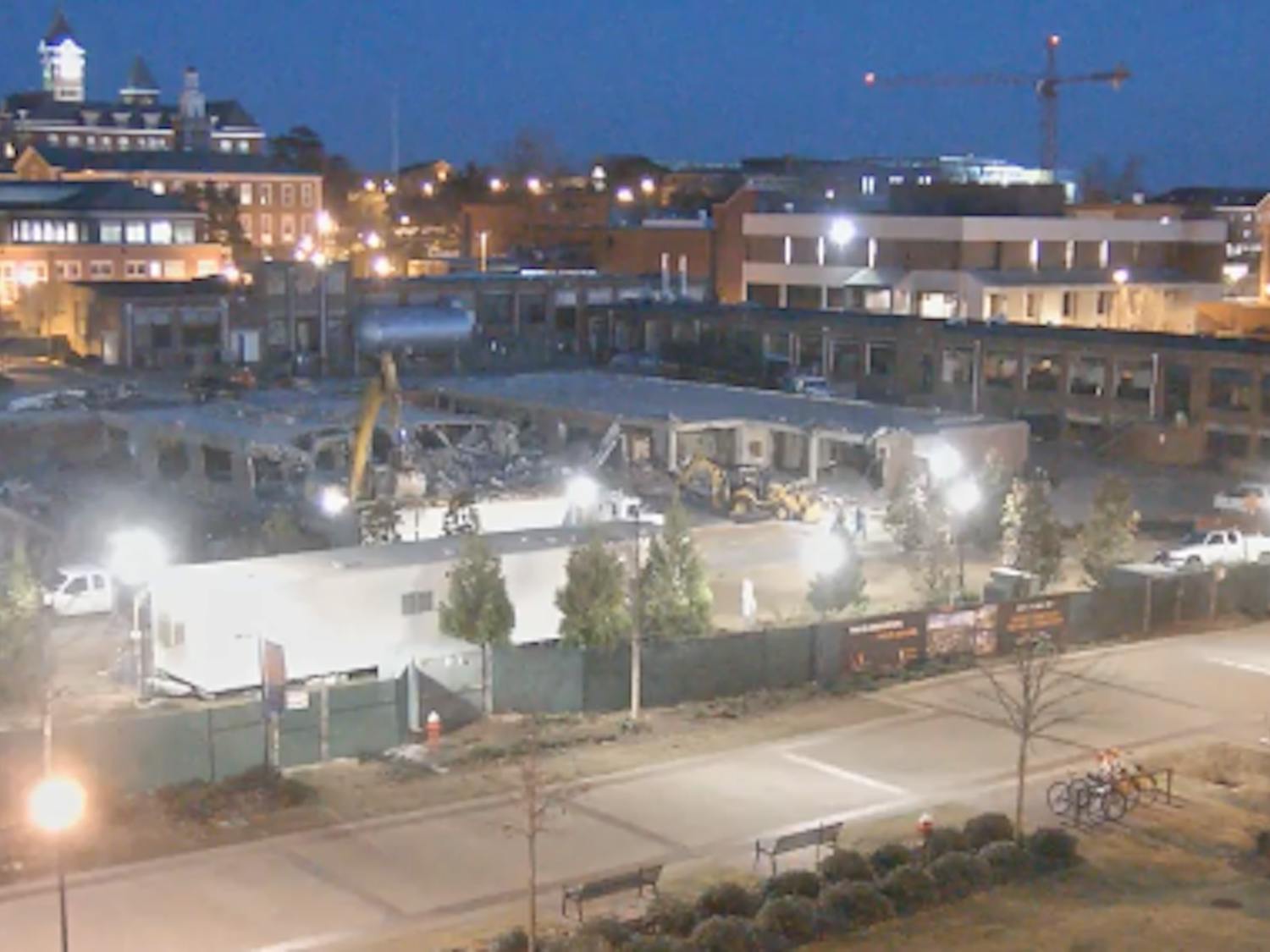 Webcam footage of the Engineering construction projects