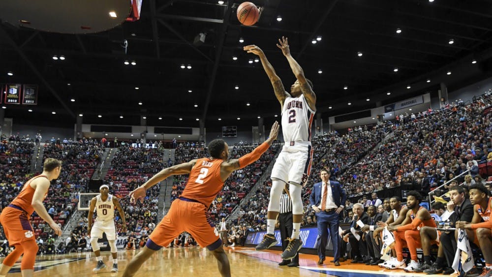 Bryce Brown (2) Auburn men's basketball vs Clemson during the second round of the NCAA tournament on Sunday, March 18, 2018, in San Diego, Calif.