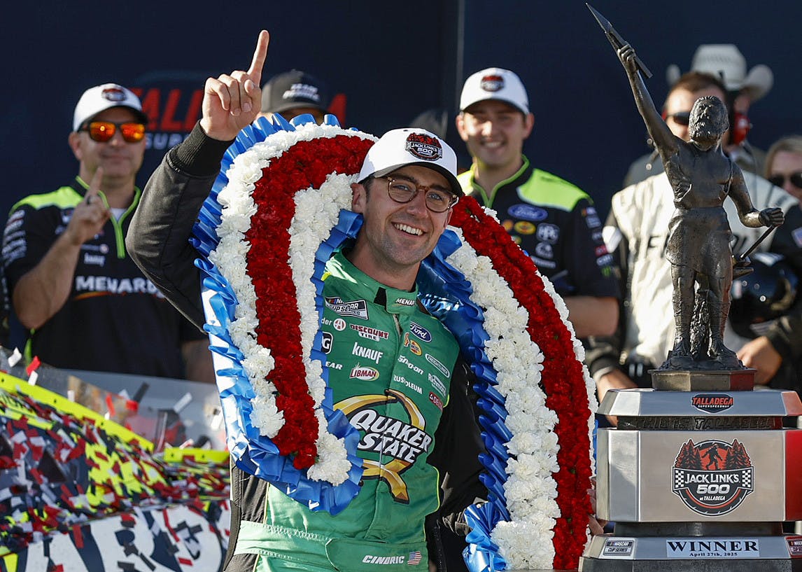 Austin Cindric wins Talladega April 27, 2025