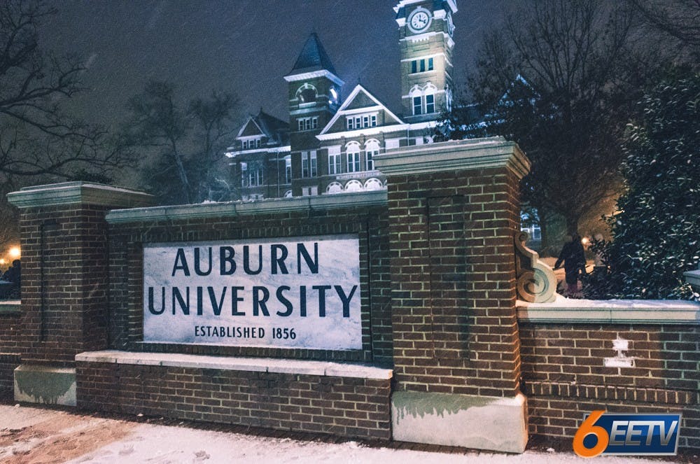 ​Snow in Auburn, January 16-17, 2018.