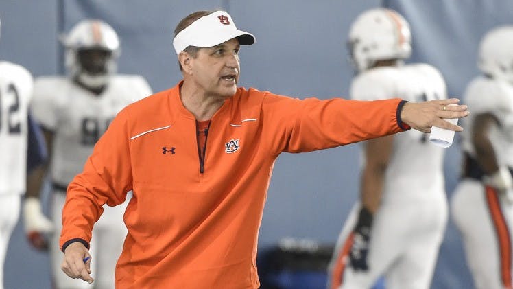 Kevin Steele Auburn spring football practice on Saturday, March 5, 2016 in Auburn, Ala. 