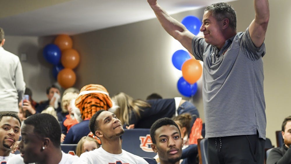 Bruce Pearl celebrates Auburn's NCAA Tournament selection at team watch party​