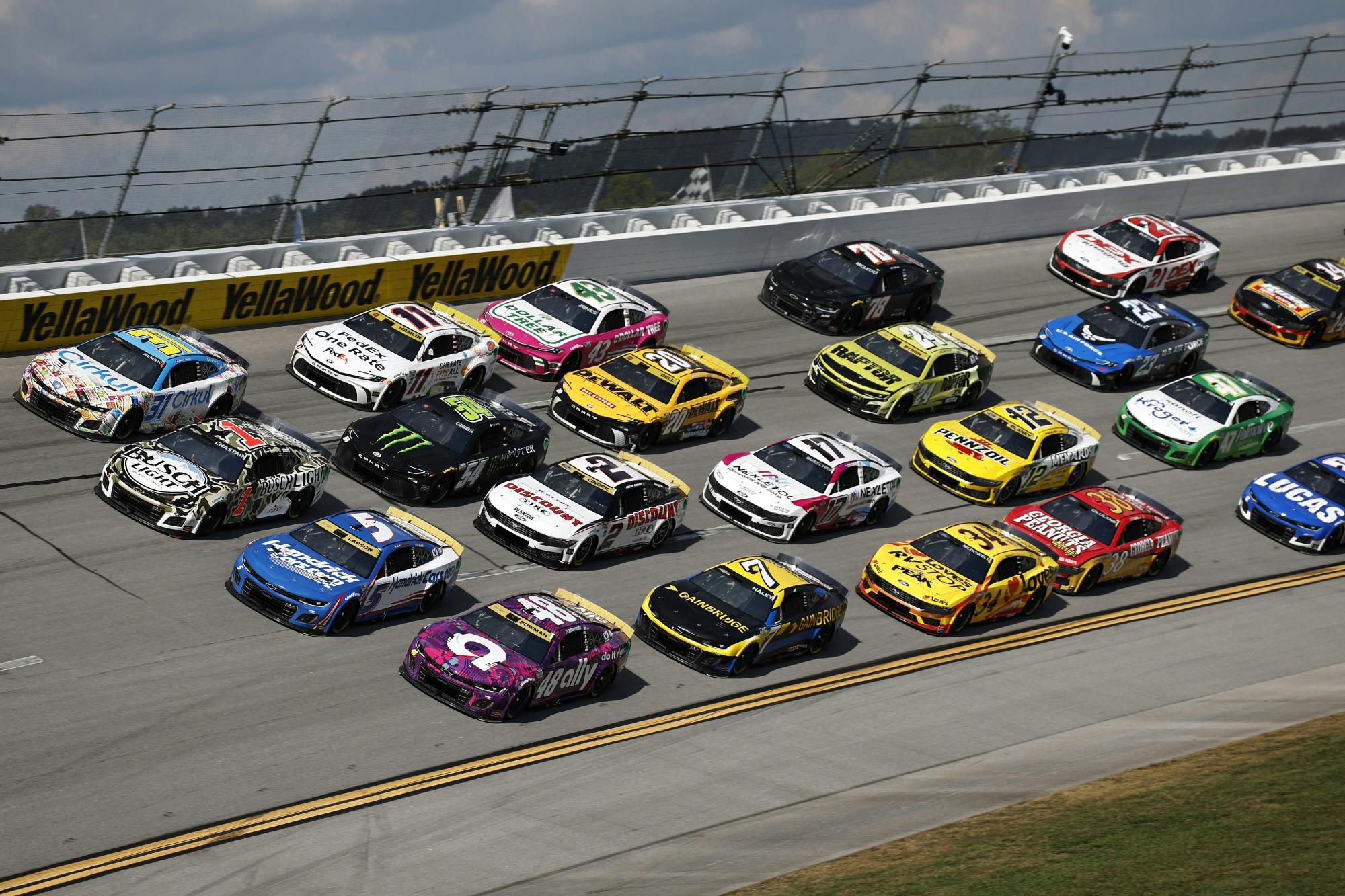 Four-wide at Talladega Oct. 6, 2025