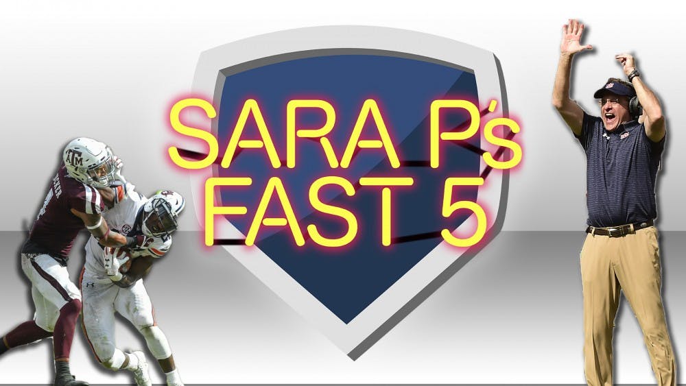 Sara P's Fast 5: Auburn over Texas A&M