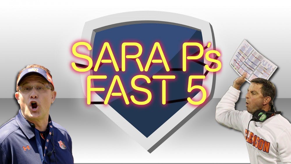 Sara P's fast 5 vs. Clemson