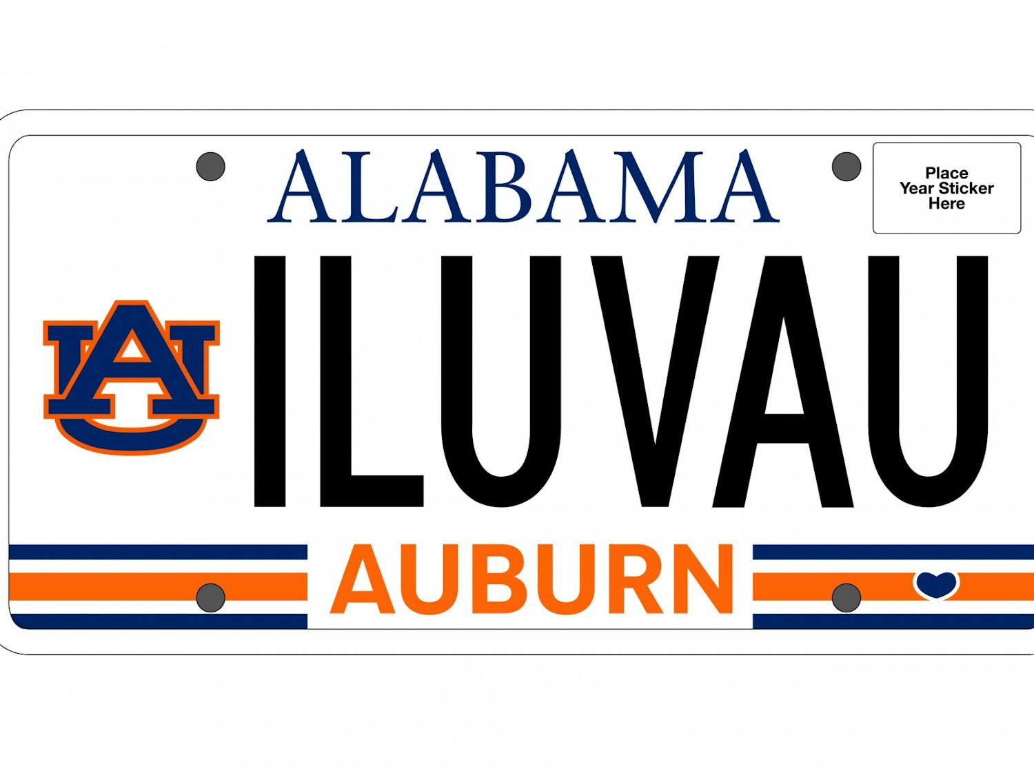 Auburn University has a new collegiate license plate