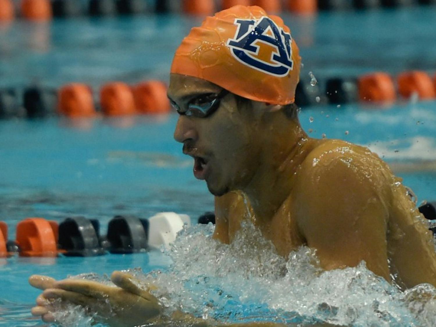 Hugo Gonzalez. Auburn swimming & diving vs Texas A&M on Saturday, Oct. 21, 2017, in Auburn, Ala.