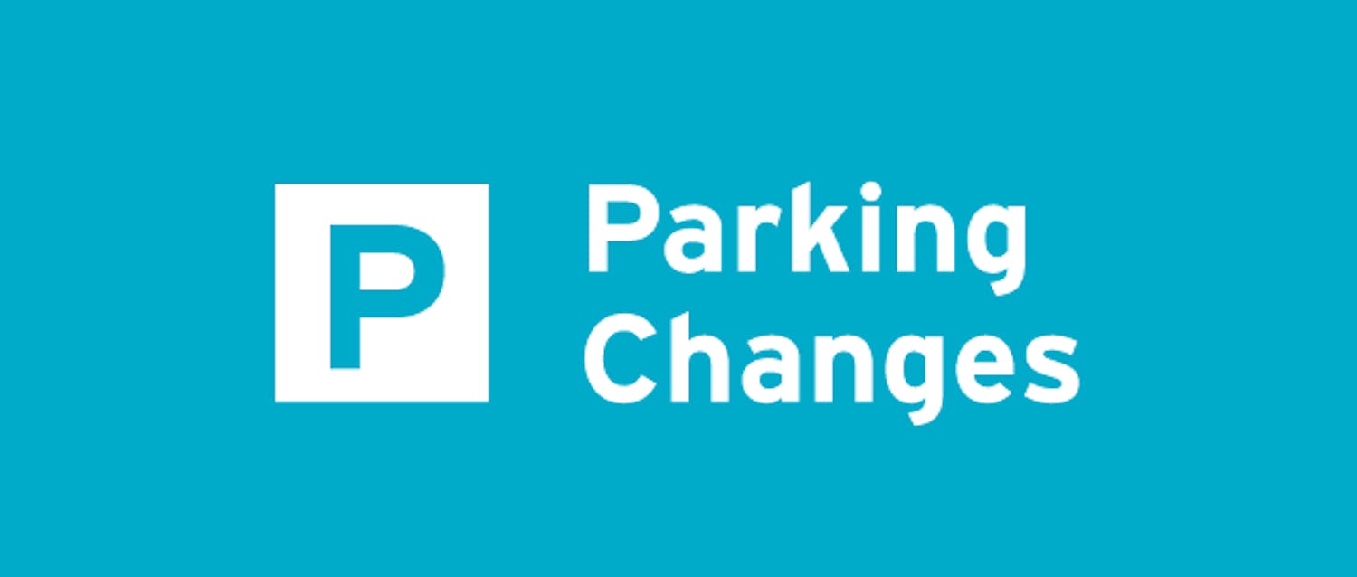 Parking changes sign