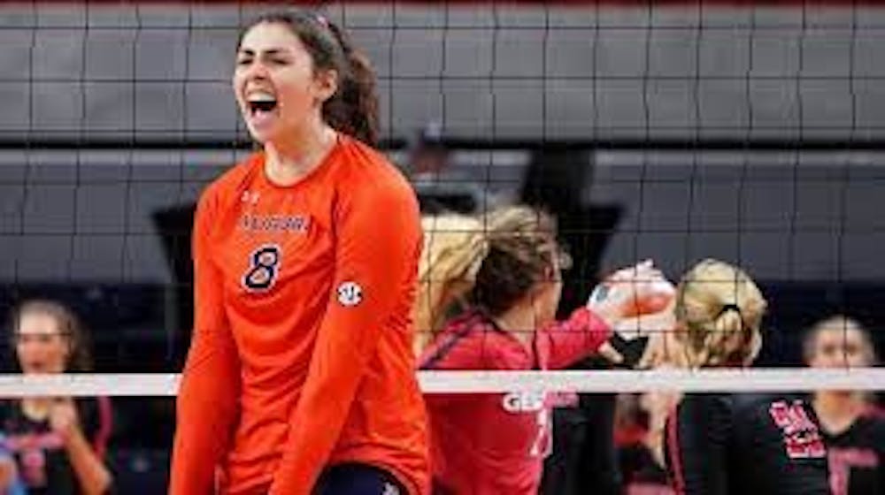 Kendal Kemp (8) during the match between the Georgia Bulldogs and the Auburn Tigers at Neville Arena in Auburn, AL on Saturday, Oct 8, 2022.
Zach Bland/Auburn Tigers