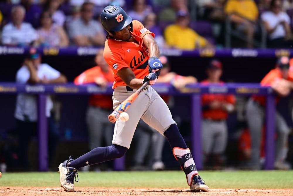 BATON ROUGE, LA - APRIL 28 - Auburn Outfielder Chris Stanfield (3) during the game between the Auburn Tigers and the LSU Tigers at Alex Box Stadium in Baton Rouge, LA on Sunday, April 28, 2024. Photo by David Gray/Auburn Tigers