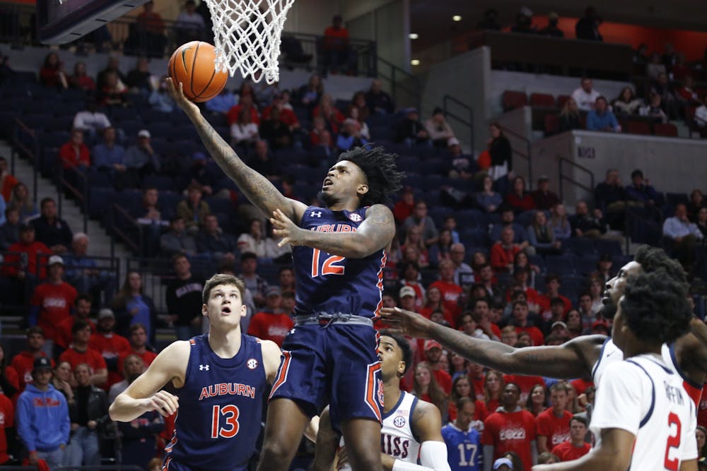 Auburn Men?s Basketball vs Ole Miss at The SJB Pavilion in Oxford, MS on January 15, 2022.  Photo by Petre Thomas
