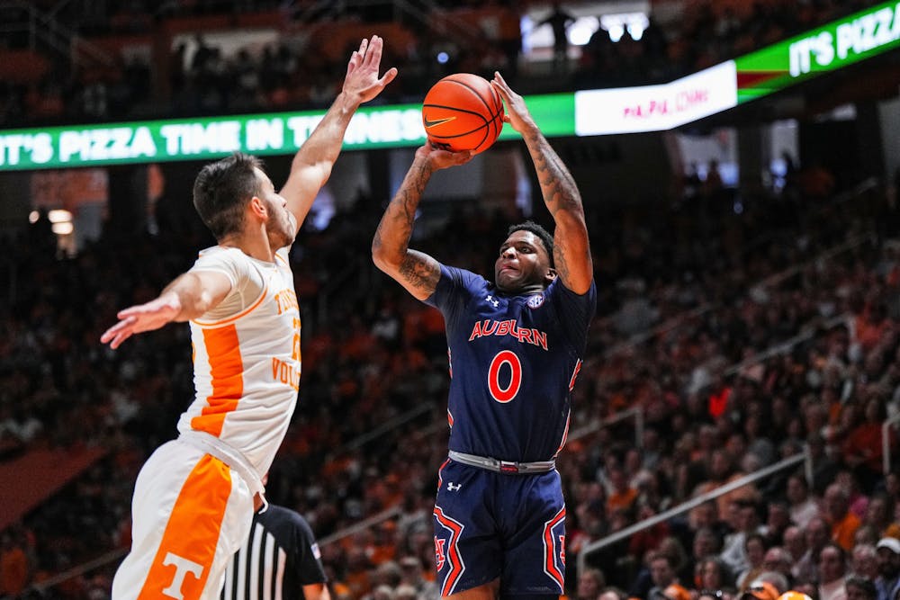 K.D. Johnson (0) during the game between The Tennessee Volunteers and the #25 Auburn Tigers at Thompson-Boling Arena in Knoxville, TN on Saturday, Feb 4, 2023.
Zach Bland/Auburn Tigers