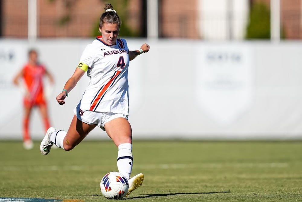 Anna Haddock (4) during the game between the Mississippi State Bulldogs and the Auburn Tigers at Auburn Soccer Complex in Auburn, AL on Sunday, Oct 9, 2022.
Zach Bland/Auburn Tigers