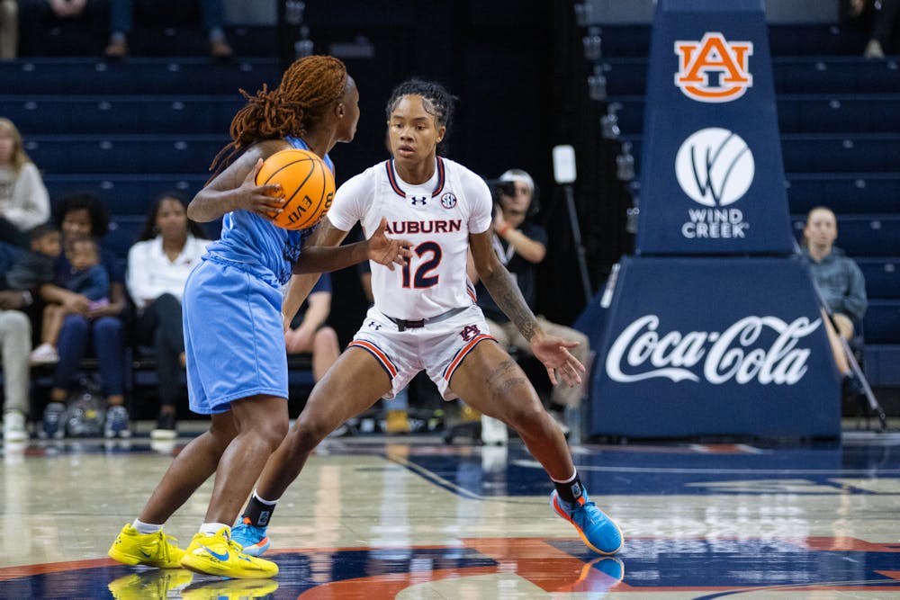 Auburn Women's Basketball guard Mar'shaun Bostic defends her team's goal.

Gracie Murray, The Auburn Plainsman