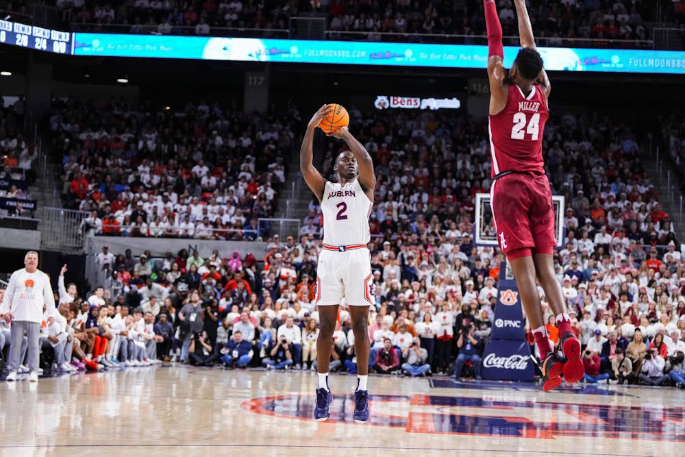 Jaylin Williams (2) during the game between the #3 Alabama Crimson Tide and the Auburn Tigers at Neville Arena in Auburn, AL on Saturday, Feb 11, 2023.
Zach Bland/Auburn Tigers