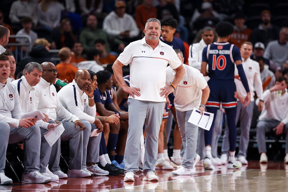 AUSTIN, TX - JANUARY 07 - Auburn Head Coach Bruce Pearl during the game between the Auburn Tigers and the Texas Longhorns at Moody Center in Austin, TX on Tuesday, Jan. 7, 2025.

Photo by Zach Bland/Auburn Tigers