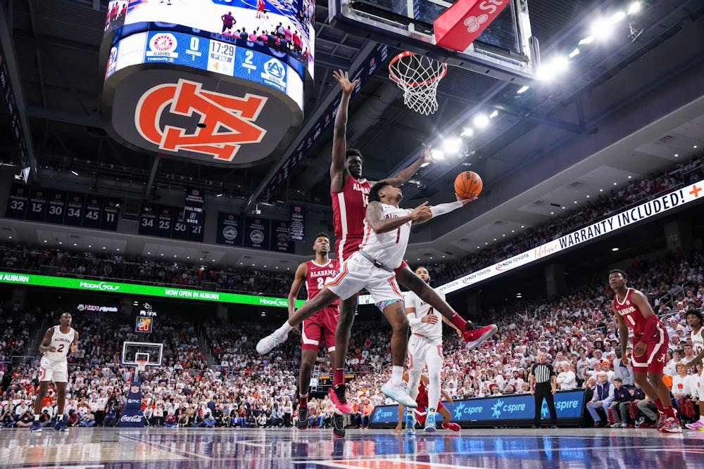Wendell Green Jr. (1) during the game between the #3 Alabama Crimson Tide and the Auburn Tigers at Neville Arena in Auburn, AL on Saturday, Feb 11, 2023.
Zach Bland/Auburn Tigers