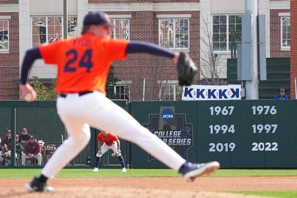 AUBURN, AL - FEBRUARY 18 - Carson Myers (24), K Korner during the game between the #15 Auburn Tigers and the Eastern Kentucky Colonels at Plainsman Park in Auburn, AL on Sunday, Feb. 18, 2024. Photo by Zach Bland/Auburn Tigers