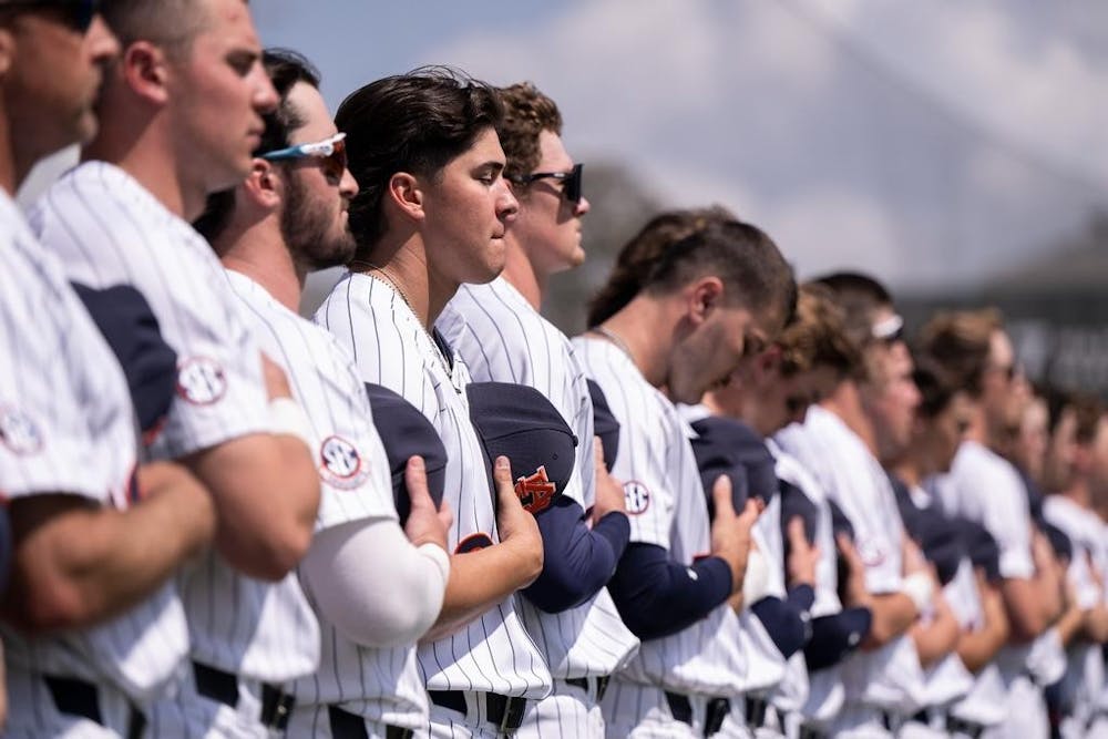<p>Brody Moss (9) during the game between the Georgia Bulldogs and the Auburn Tigers at Plainsman Park in Auburn, AL on Saturday, Mar 25, 2023. Jamie Holt/Auburn Tigers</p>