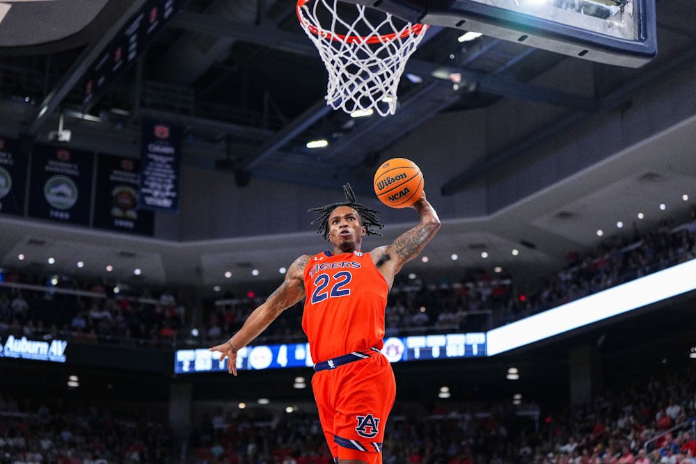 Allen Flanigan (22) during the game between the Ole Miss Rebels and the  Auburn Tigers at Nevile Arena in Auburn, AL on Wednesday, Feb 22, 2023.
Zach Bland/Auburn Tigers