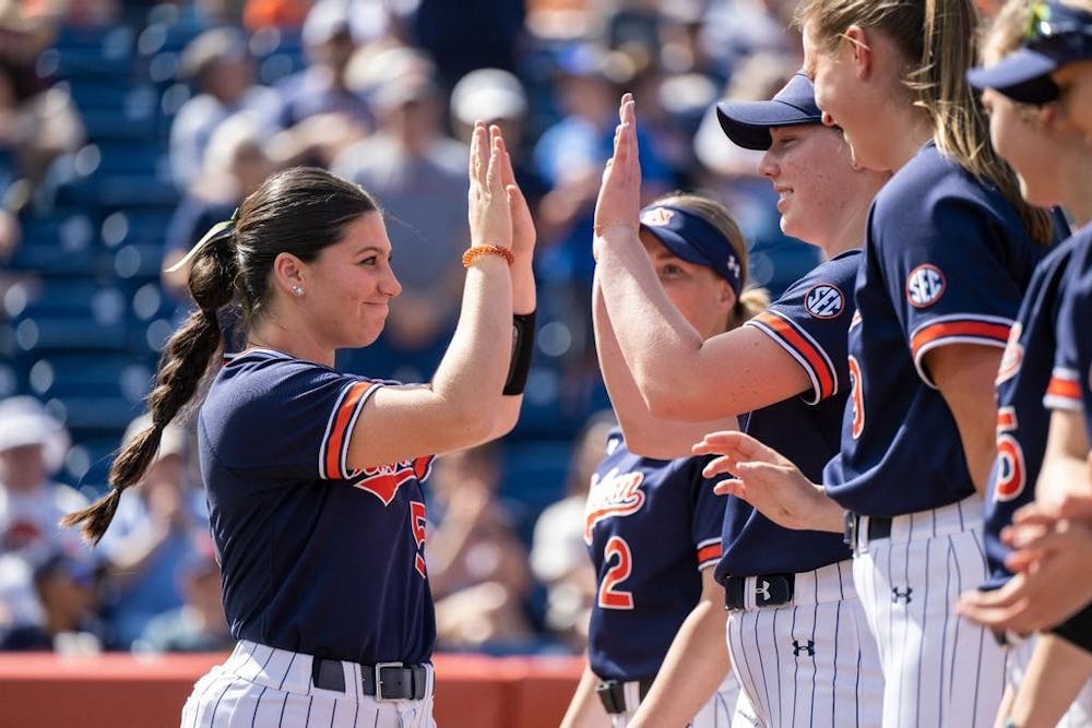 <p>Lindsey Garcia (5) during the game between the Ole Miss Rebels and the Auburn Tigers at Jane B. Moore Field in Auburn, AL on Saturday, Apr 1, 2023. Jamie Holt/Auburn Tigers</p>