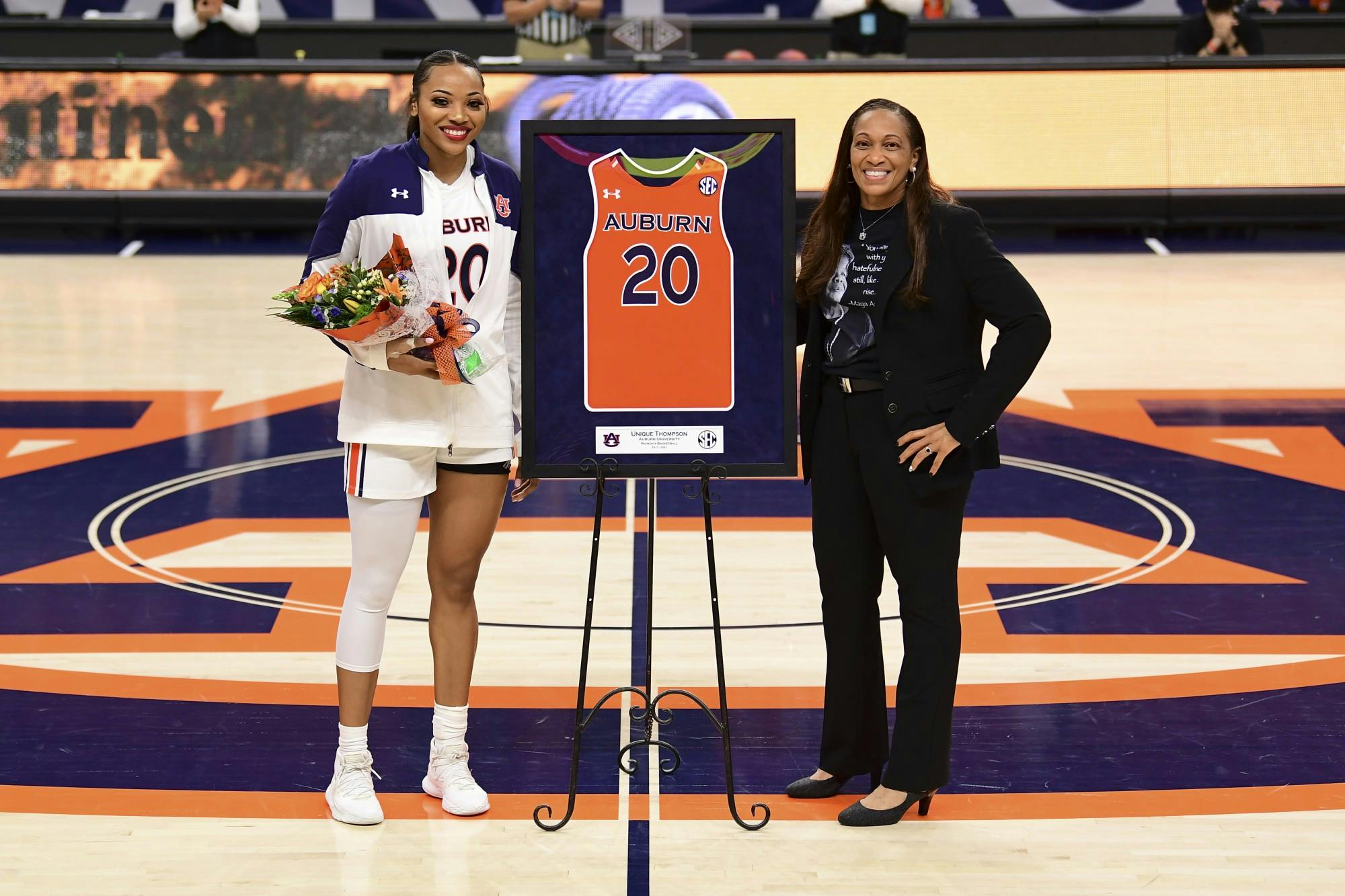 Unique Thompson and Terri Williams-Flournoy wbb aub vs ark SL1_7976 edited.JPG