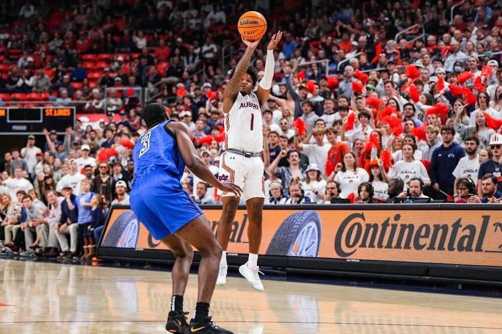 <p>Wendell Green Jr. (1) during the game between Saint Louis University and the #13 Auburn Tigers at Neville Arena in Auburn, AL on Wednesday, Oct 26, 2022. Zach Bland/Auburn Tigers</p>