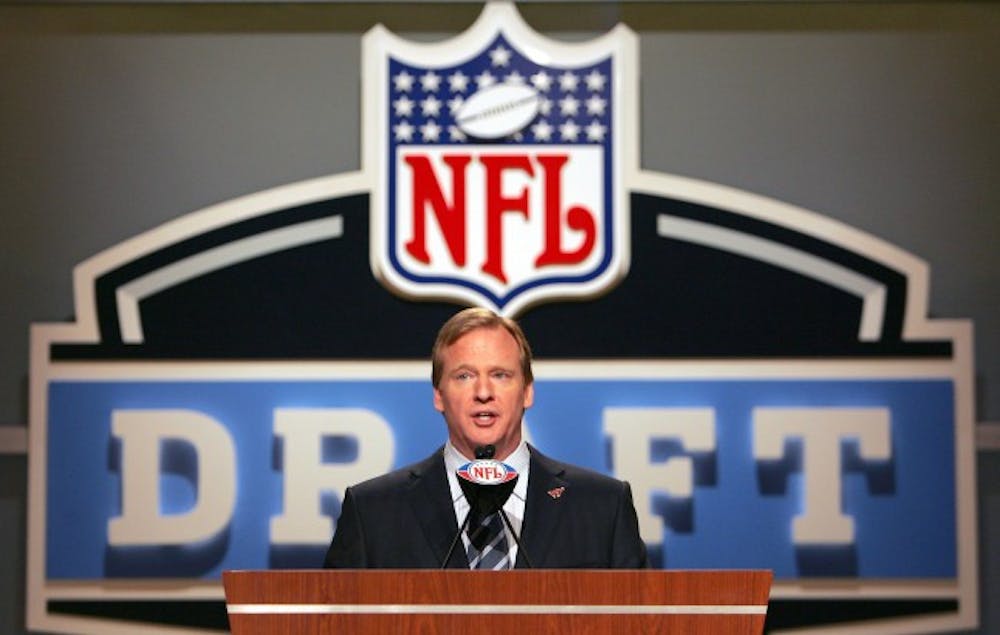 <p>NFL Commissioner Roger Goodell during the NFL draft at Radio City Music Hall in New York, NY on Saturday, April 28, 2007. Photo courtesy of Getty Images.</p>