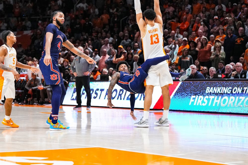 Wendell Green Jr. (1) during the game between The Tennessee Volunteers and the #25 Auburn Tigers at Thompson-Boling Arena in Knoxville, TN on Saturday, Feb 4, 2023.
Zach Bland/Auburn Tigers