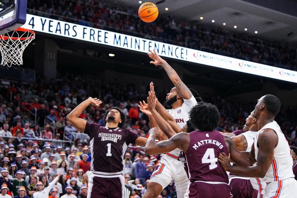 Johni Broome (4) during the game between the Mississippi State Bulldogs and the #21 Auburn Tigers at Neville Arena in Auburn, AL on Saturday, Jan 14, 2023. Zach Bland/Auburn Tigers