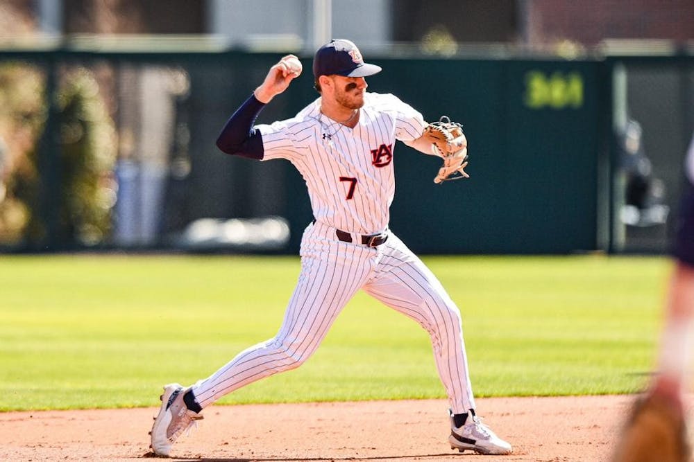 Cole Foster (7) during the game between the Lipscomb Bison and the Auburn Tigers at Plainsman Park in Auburn, AL on Sunday, Mar 5, 2023.
Grayson Belanger/Auburn Tigers