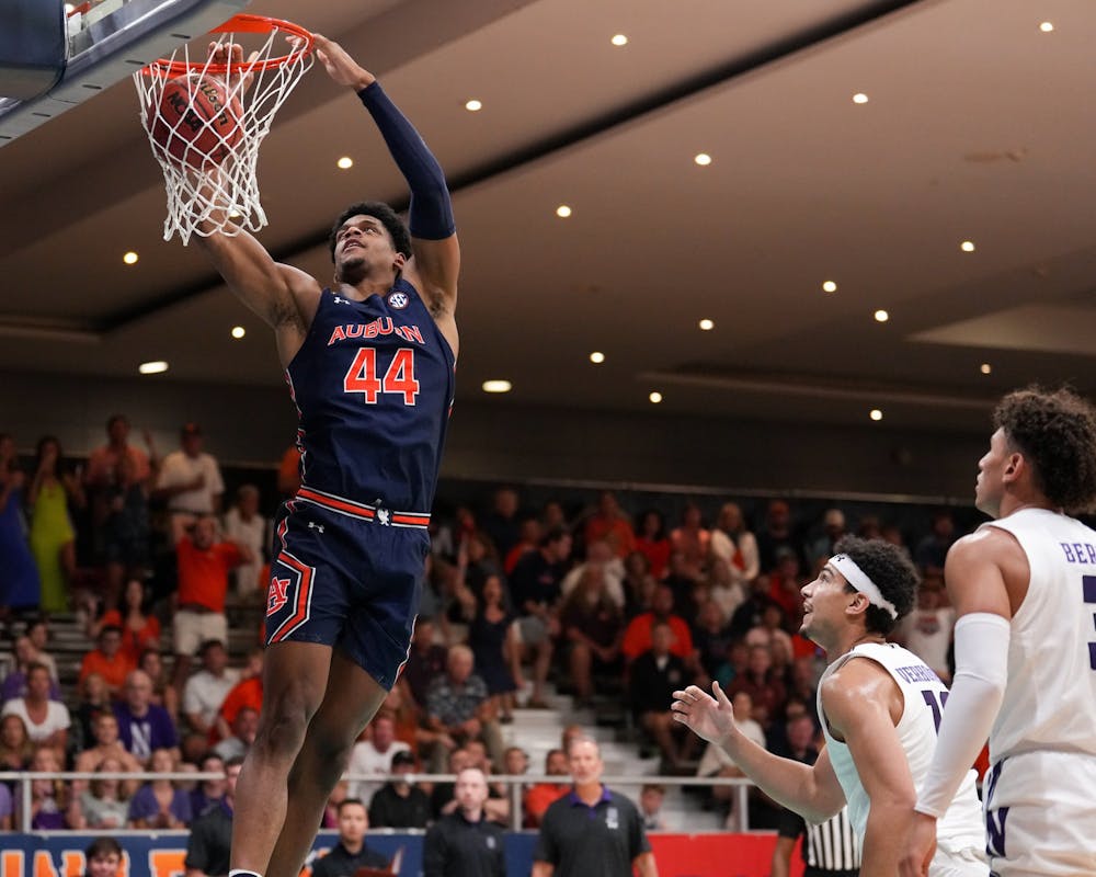 Dylan Cardwell (44) during the Championship Game of the Cancun Challenge between the Northwestern Wildcats and the #13 Auburn Tigers at the Hard Rock Riviera Maya in Cancun, Mexico on Wednesday, Nov 23, 2022.
Steven Leonard/Auburn Tigers