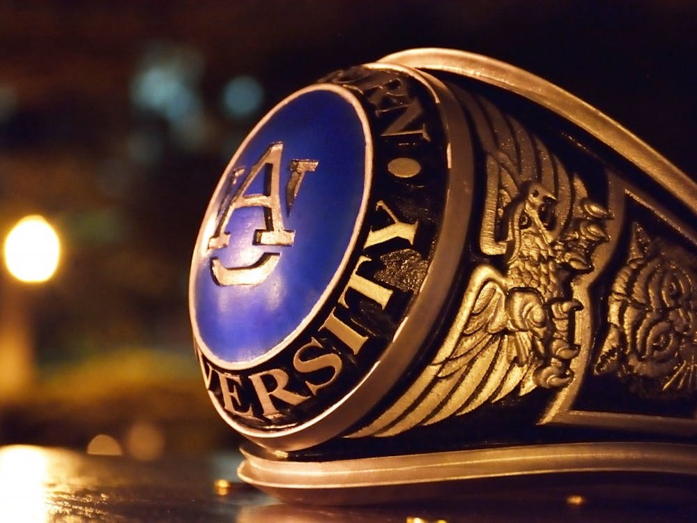 Auburn students receive class rings such as this at the biannual Ring Ceremony. Adam Brasher