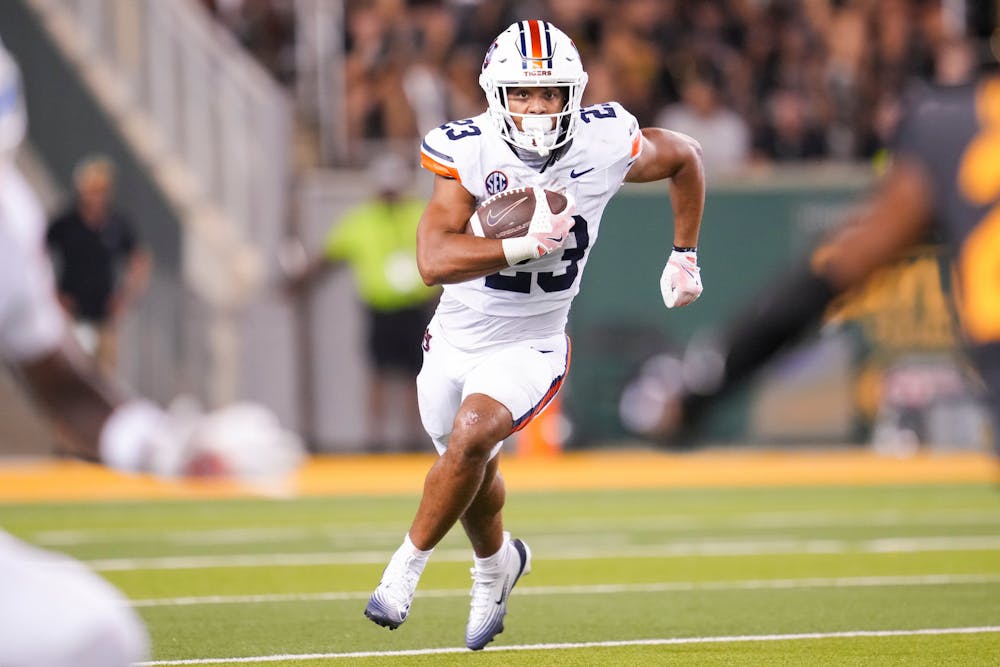 WACO, TX - AUGUST 29 - Auburn running back Jeremiah Cobb (23) during the game between the Auburn Tigers and the Baylor Bears at McLane Stadium in Waco, TX on Friday, Aug. 29, 2025.

Photo by Austin Perryman/Auburn Tigers