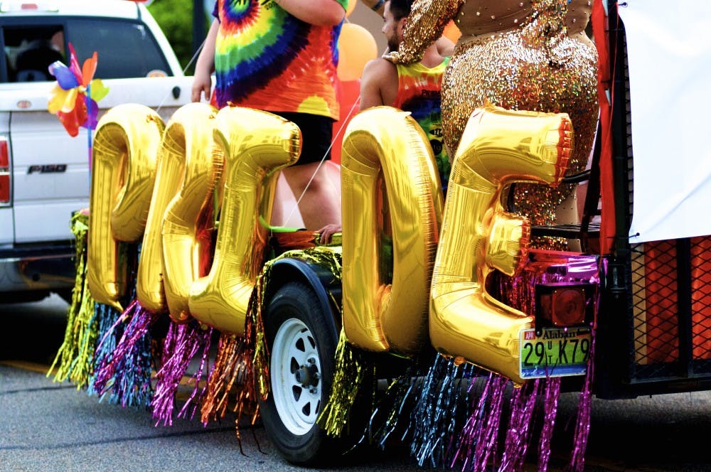 <p>Members of the Auburn-Opelika community gather for Pride on The Plains on Friday, June 1, 2018 in Opelika, Ala.</p>