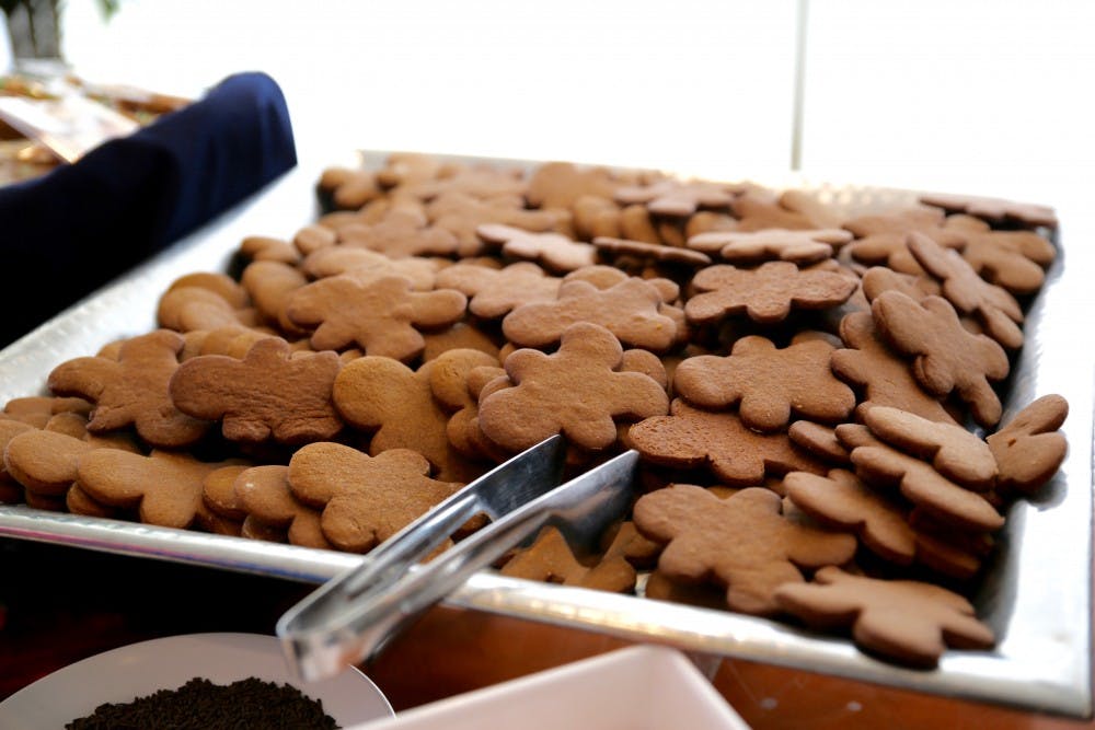 Holiday treats are set out for students during UPC annual Jingle Ball Jam in Student Center Ballroom on Nov. 30, 2016.