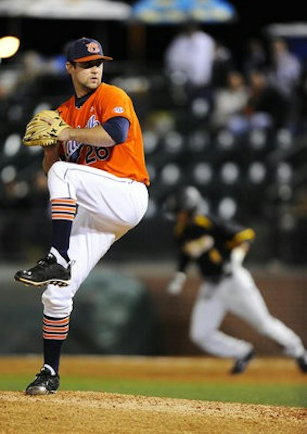 Auburn's Dillon Ortman pitches against UAPB. (Contributed by Zach Bland)