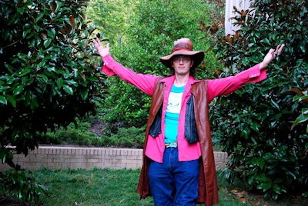 Rodney Hall dresses the part of the "Wizzard," complete with his signature hat.