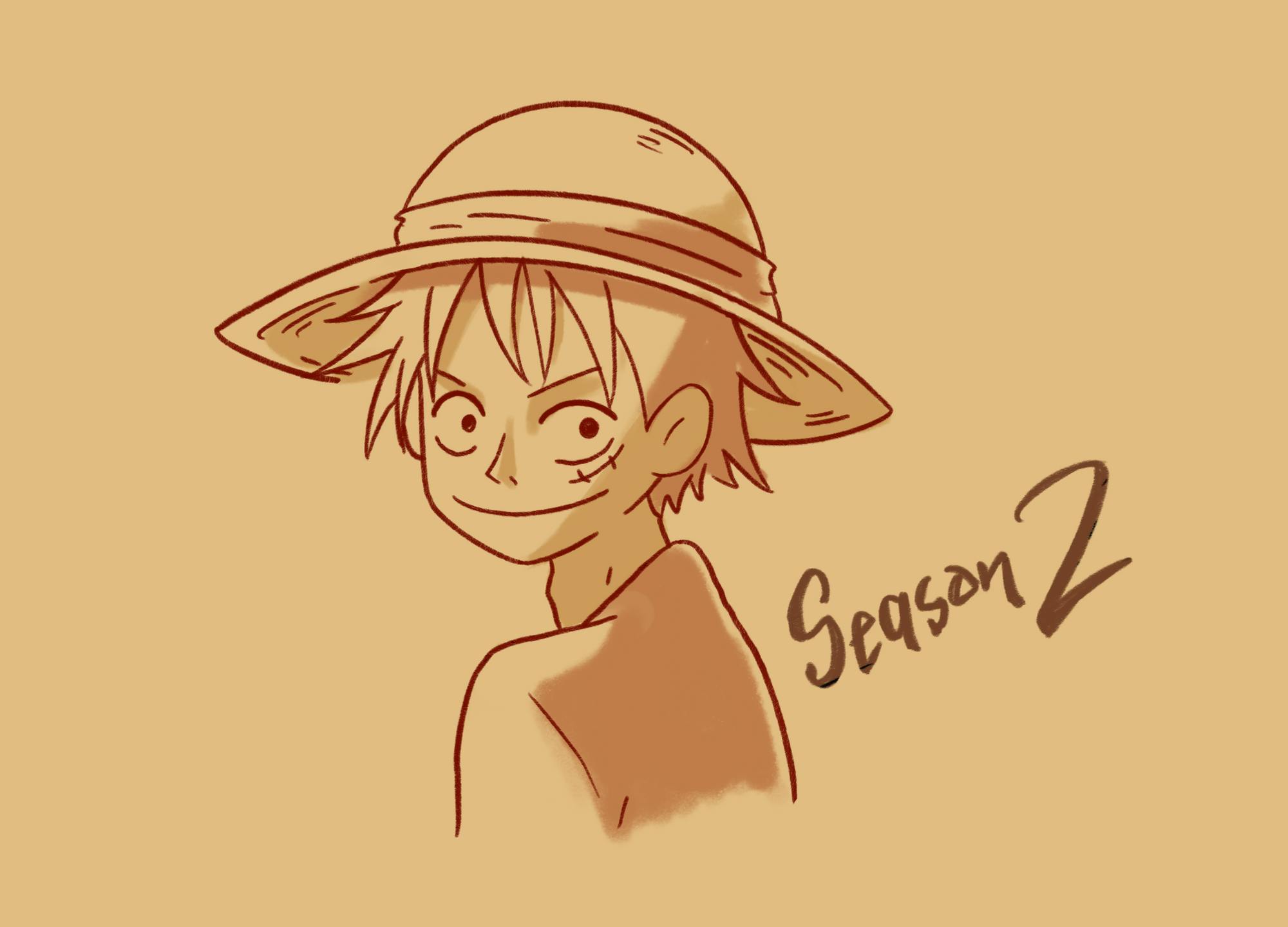 A young character with spiky hair and a large straw hat smiles while looking back, accompanied by the text "Season 2."