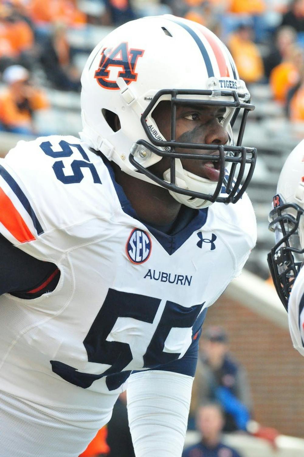 <p>Carl Lawson playing against Tennessee on Saturday. (FILE PHOTO)</p>