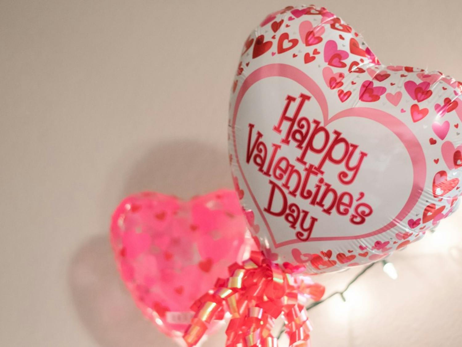 Valentine's day baloons on Monday, Feb. 5, 2018, in Auburn, Ala.