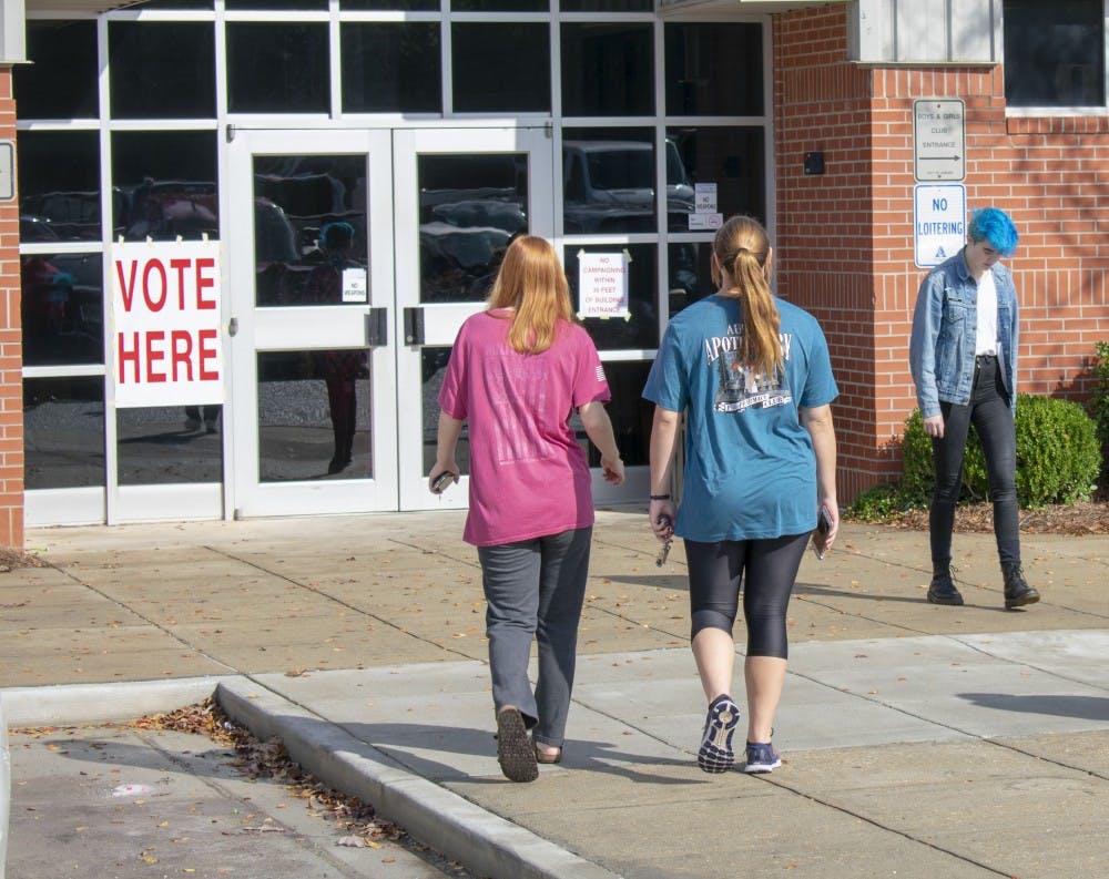 <p>Voters head to the polls on Tuesday, Nov. 6, 2018 in Auburn, Ala.&nbsp;</p>