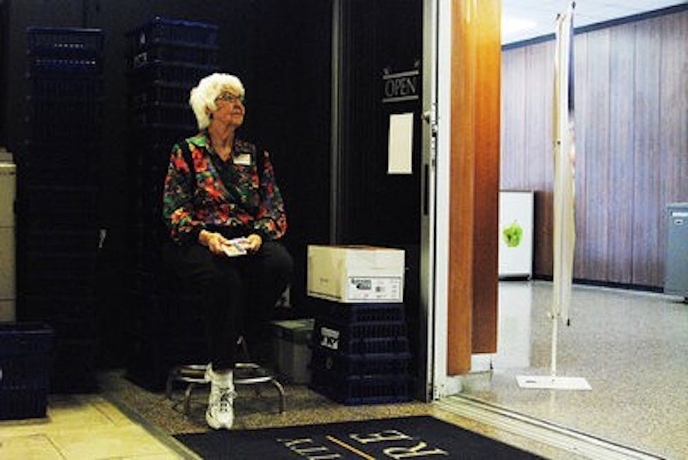 Carolise Trupp, the Auburn Bookstore's official greeter, affectionately nicknamed Ms. CT, has worked at the bookstore for the past 11 years (Emily Enfinger / Photographer)