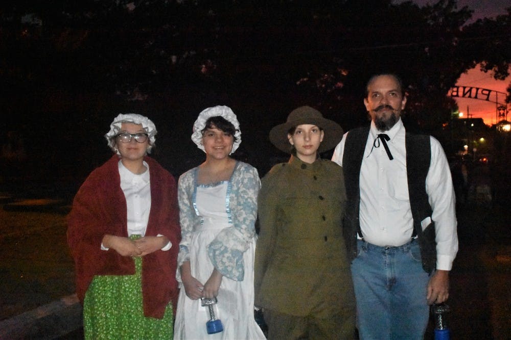 Members of the reenactment at the Pine Hill Cemetery in Auburn, Ala.