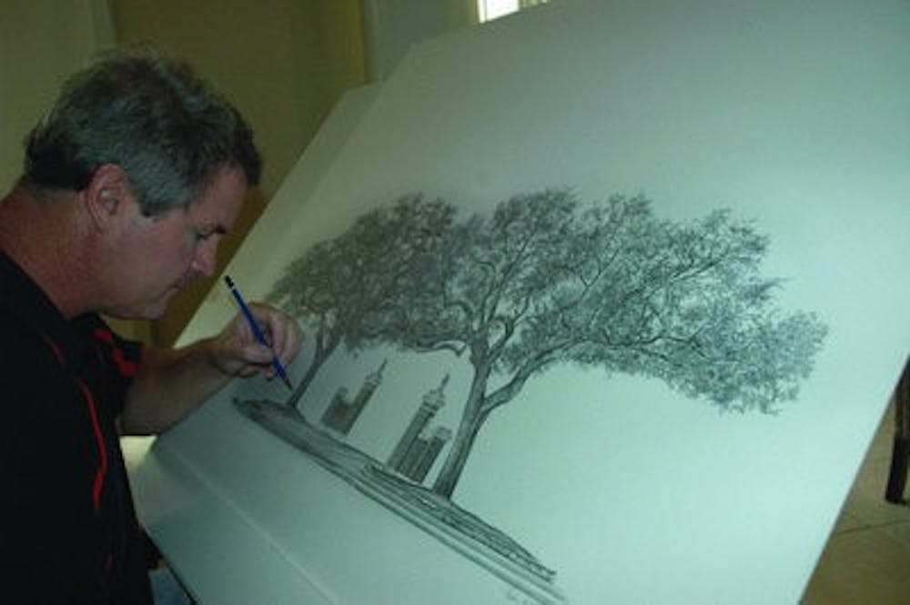 Steven Malkoff captures the oak trees at Toomer's Corner before the poison took effect. (CONTRIBUTED)