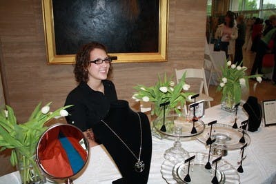 The Jule Collins Smith Museum of Fine Art hosted an art sale Saturday, with merchandising ranging from jewelry to pottery.