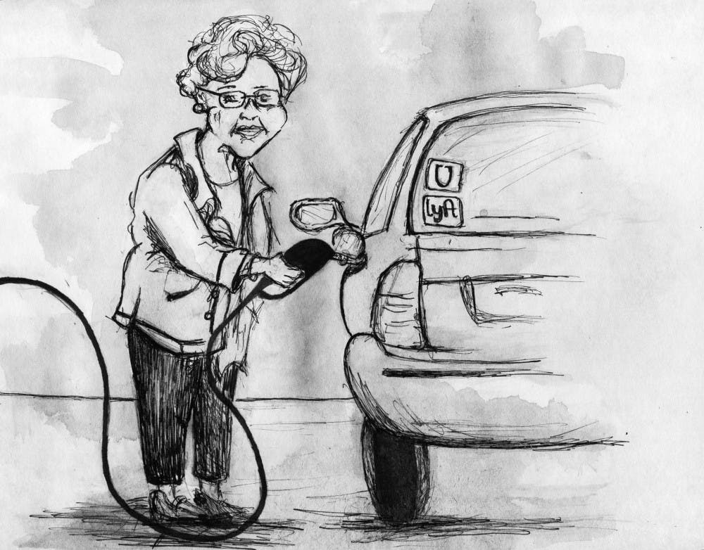 Kay Filling Up A Tank