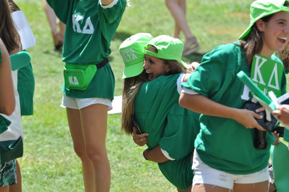 Excitement and celebration for Bid Day on Aug. 17, 2018.