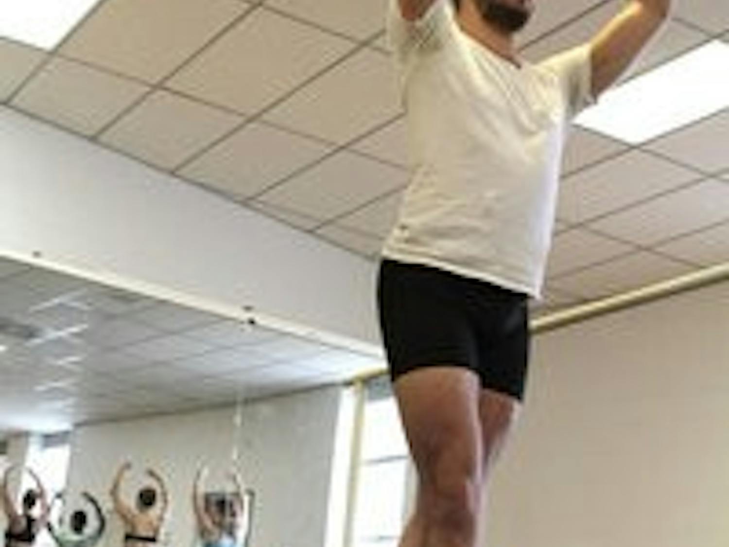 Tyler Baxter, senior in musical theater, trains long hours each day. (Rebecca Croomes / PHOTO EDITOR)