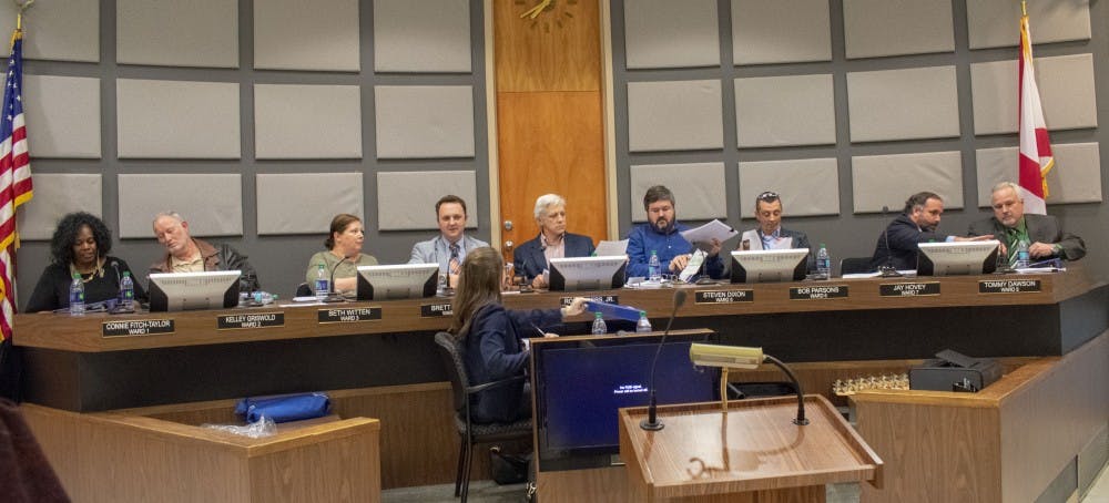 <p>The Auburn City Council during its meeting on Feb. 5, 2019, in Auburn, Ala.</p>